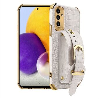 For Samsung Galaxy A13 5G / A04s 4G (164,7 x 76,7 x 9,1 mm) smarttelefondeksel Shell Crocodile Texture 6D galvanisering Presis Cutout PU-skinn + TPU-telefonveske