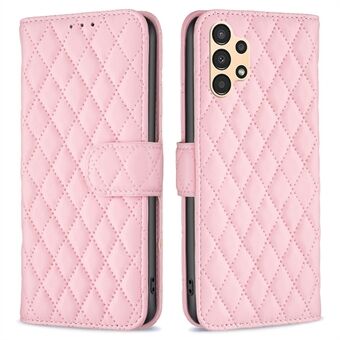 BINFEN FARGE For Samsung Galaxy A13 4G / 5G / A04s 4G (164,7 x 76,7 x 9,1 mm) Lommebokdeksel, BF Style-14 påtrykt Rhombus Matt PU-lærveske