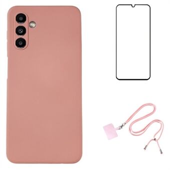 WANLONFENG RB1-serien for Samsung Galaxy A13 5G-etui mykt TPU-telefondeksel med herdet glassfilm.