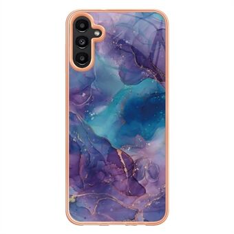 For Samsung Galaxy A13 5G / M13 5G / A04 4G (164,4 x 76,3 x 9,1 mm) YB IMD Series-16 Marble Case Style E IMD galvaniseringsramme 2,0 mm TPU støtsikkert fleksibelt telefondeksel