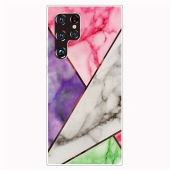 Marble Series Style B Marmormønster Anti- Scratch TPU beskyttende telefondeksel til Samsung Galaxy S22 Ultra 5G