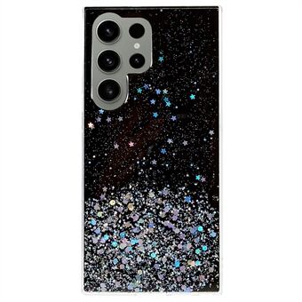 For Samsung Galaxy S22 Ultra 5G bakdeksel, Starry Sky Sparkle Epoxy telefonveske Mykt TPU beskyttende skall