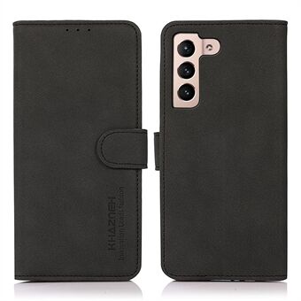 KHAZNEH Lommebokdesign Bokstil Flip Delikat teksturert lær Telefondeksel Stand for Samsung Galaxy S22 5G