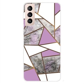 Marble Series Style En fleksibel TPU-marmormønsterutskrift Fallsikkert telefondeksel for Samsung Galaxy S22 5G