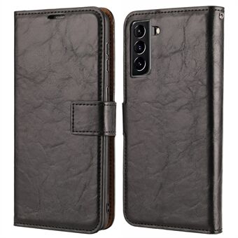 Crazy Horse Texture Avtakbar 2 i 1 Folio Flip Leather Mobiltelefondeksel med Stand for Samsung Galaxy S22 5G