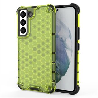 Fallsikkert honeycomb-mønster TPU + PC-telefondeksel Beskyttende bakdeksel for Samsung Galaxy S22 5G