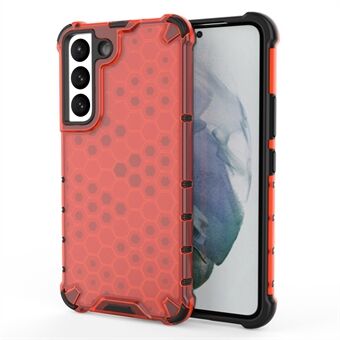 Fallsikkert honeycomb-mønster TPU + PC-telefondeksel Beskyttende bakdeksel for Samsung Galaxy S22 5G