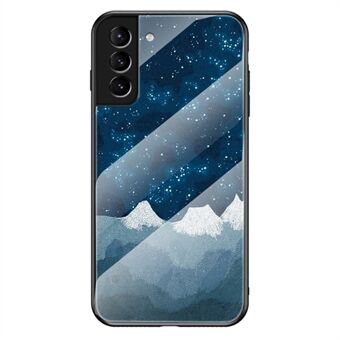 Starry Sky Style Anti Scratch herdet glass + TPU + PC-telefonveske Hybrid-deksel for Samsung Galaxy S22 5G