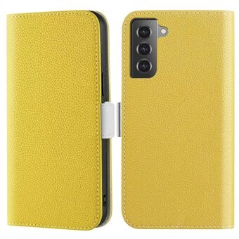 For Samsung Galaxy S22 5G Litchi Texture telefondeksel, Candy Color PU-skinn Stand Flip-etui