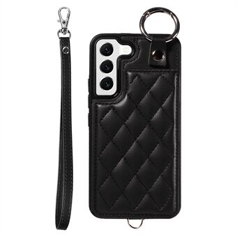 Kortveske 009 for Samsung Galaxy S22 5G Etui Lær+TPU Telefondeksel Finger Ring Holder