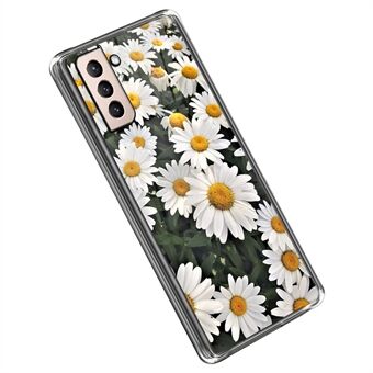 For Samsung Galaxy S22 5G Myk TPU-telefonveske Solsikkemønsterutskrift Anti-fall beskyttelsesdeksel