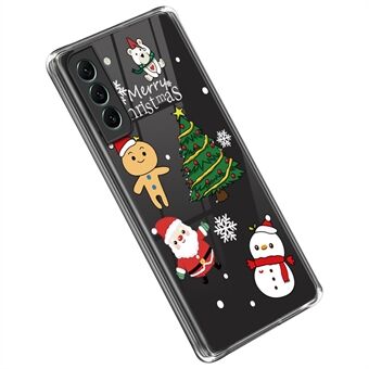 For Samsung Galaxy S22 5G julemønsterutskrift TPU-deksel Anti-dråpe beskyttende Xmas telefondeksel