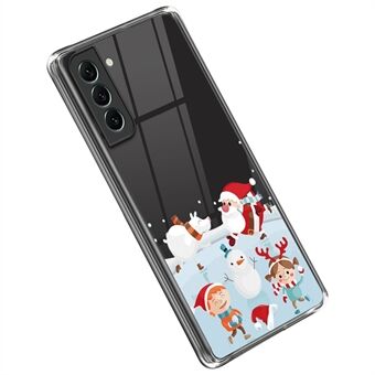 For Samsung Galaxy S22 5G julemønsterutskrift TPU-deksel Anti-dråpe beskyttende Xmas telefondeksel