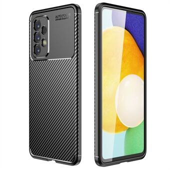 For Samsung Galaxy A33 5G Carbon Fiber Texture Myk TPU-støtfanger støtdempende beskyttende bakdeksel