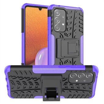 Helkroppsbeskyttelse Dekktekstur Myk TPU + hardt PC-støtdempende etui med støtte for Samsung Galaxy A33 5G