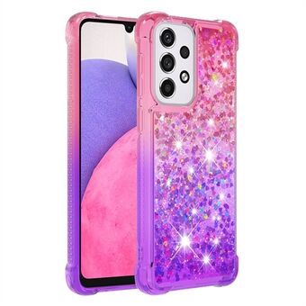 LE3-serien Gradient glitrende paljetter Quicksand TPU-deksel Shell Dynamic Fun Phone Deksel for Samsung Galaxy A33 5G