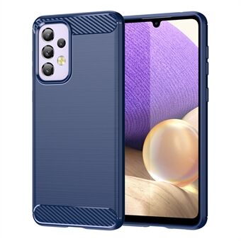 For Samsung Galaxy A33 5G Anti Scratch Støtsikker 1,8 mm TPU-deksel børstet overflate karbonfiber tekstur telefondeksel