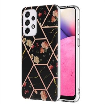 LB1 Series Marble IMD-telefondeksel for Samsung Galaxy A33 5G, elektroplettering Anti- Scratch fleksibelt TPU-beskyttelsesdeksel