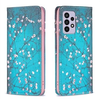 For Samsung Galaxy A33 5G mønsterutskrift PU- Stand Skjult magnetisk adsorpsjon Støtsikker Flip Wallet Telefonveske