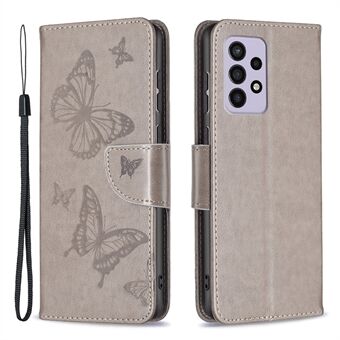 For Samsung Galaxy A33 5G Drop-sikker beskyttelse Multiple Butterfly trykt PU lær Flip Folio Cover Lommebok Stand veske