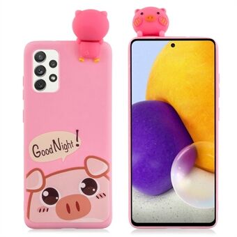 For Samsung Galaxy A33 5G SZ Mønsterutskrift TPU + PVC Anti-Skli-veske 3D tegneserie Funny dyrestil telefondeksel