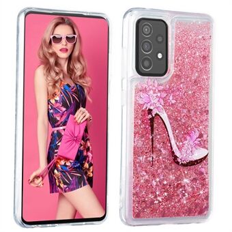 For Samsung Galaxy A33 5G Soft TPU Bling Liquid Moving Quicksand Case Pregmønster Bakdeksel