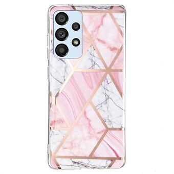 Ultratynt TPU-telefondeksel for Samsung Galaxy A33 5G, Slitasjebestandig galvaniseringsskjøtemarmormønster IMD Protector-telefondeksel