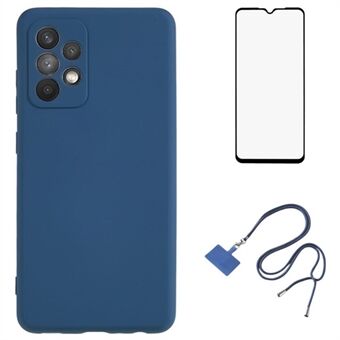 WANLONFENG RB1-serien for Samsung Galaxy A33 5G-telefondeksel Fleksibelt TPU-telefondeksel med stropp / skjermbeskyttelsesfilm