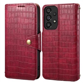 For Samsung Galaxy A33 5G Case Crocodile Texture Wallet Phone Cover - 
For Samsung Galaxy A33 5G-deksel med krokodilletextur og lommebok-design