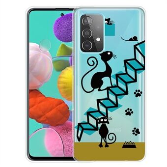 IMD-mønsterutskrift Myk TPU Slim Fit beskyttende telefondeksel for Samsung Galaxy A53 5G