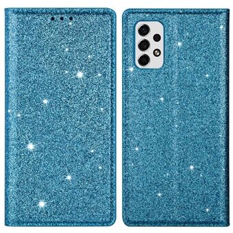 For Samsung Galaxy A53 5G Glitter Paljetter Ultra-tynt PU-skinn + TPU-veske Stand Kortholder Telefondeksel