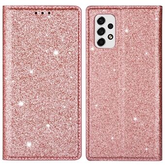 For Samsung Galaxy A53 5G Glitter Paljetter Ultra-tynt PU-skinn + TPU-veske Stand Kortholder Telefondeksel