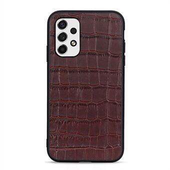 Ekte skinnbelagt PC+TPU-deksel Crocodile Texture Anti-fall deksel til Samsung Galaxy A53 5G