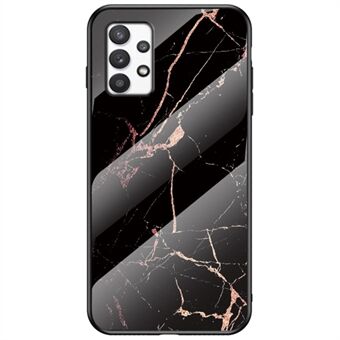 Herdet glass + PC + TPU Hybrid Deksel Fallbeskyttelse Marmormønster telefonveske for Samsung Galaxy A53 5G