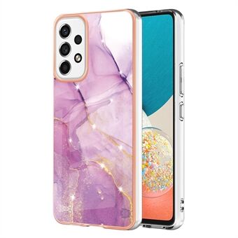 LB3 Series galvanisering IMD-bakdeksel for Samsung Galaxy A53 5G, marmor Ultra Slim Myk TPU Støtsikkert telefondeksel