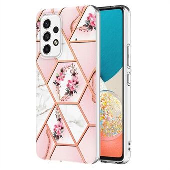 LB1-serien for Samsung Galaxy A53 5G marmortelefondeksel, myk TPU Stilig galvanisering IMD-beskyttelsesdeksel