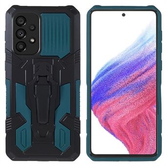 MechWarrior Project for Samsung Galaxy A53 5G Innebygd metallplate Hybrid Hard PC Myk TPU Anti- Scratch deksel med ryggklips Stativ