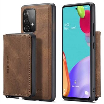 JEEHOOD For Samsung Galaxy A53 5G Avtakbar magnetisk lommebokveske med glidelås Kickstand Lærbelagt TPU-telefondeksel