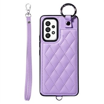 Kortveske 009 for Samsung Galaxy A53 5G Etui Rhombemønstret Lær+TPU Telefondeksel