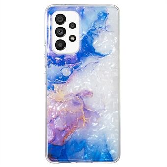 For Samsung Galaxy A53 5G IMD Design TPU-telefondeksel Marmorblomstskallmønsterdeksel