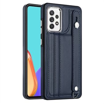 YB Leather Coating Series-5 for Samsung Galaxy A53 5G PU-skinn+TPU-kortholderdeksel Armbånd Stativveske