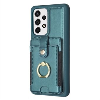 BF27-kortholderveske for Samsung Galaxy A53 5G PU-skinnbelagt TPU-telefondeksel