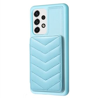 BF26-kortholder telefonskall for Samsung Galaxy A53 5G, Anti- Scratch -støtte Magnetisk PU-skinn+TPU-telefonveske