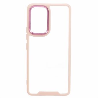 For Samsung Galaxy A53 5G TPU + akryl transparent telefonveske med elektroplate-linseramme telefondeksel