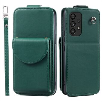 For Samsung Galaxy A53 5G-etui i skinn med kortlomme, korsryggbag-telefondeksel med stropper