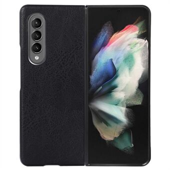 For Samsung Galaxy Z Fold4 5G Anti-fall telefondeksel Teksturert PU-skinnbelagt sammenleggbar telefonbakdekselbeskytter