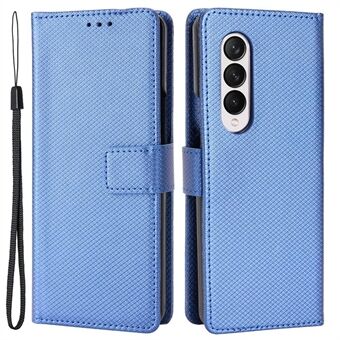 For Samsung Galaxy Z Fold4 5G lommebok telefonveske Diamond Texture Stand PU Leather Protective Folio Flip Cover