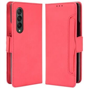 Telefonveske med flere kortspor til Samsung Galaxy Z Fold4 5G, PU-skinn Folio Flip-deksel med lommebok/ Stand