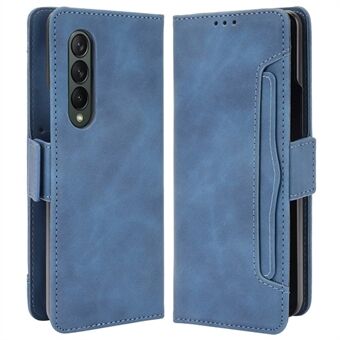 Telefonveske med flere kortspor til Samsung Galaxy Z Fold4 5G, PU-skinn Folio Flip-deksel med lommebok/ Stand