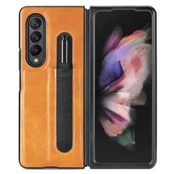 For Samsung Galaxy Z Fold4 5G Pen Slot Design Skinnbelagt PC-telefonveske Støtsikkert fallsikkert telefondeksel